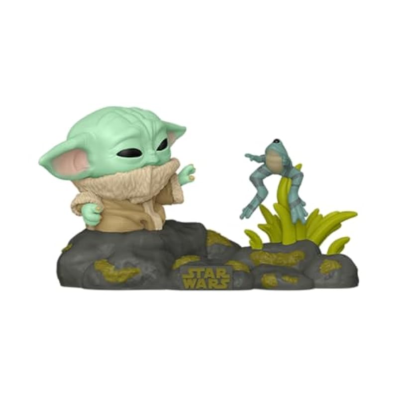 Funko Pop! Deluxe: The Mandalorian - Grogu with Frog​ Funko Bobbleheads