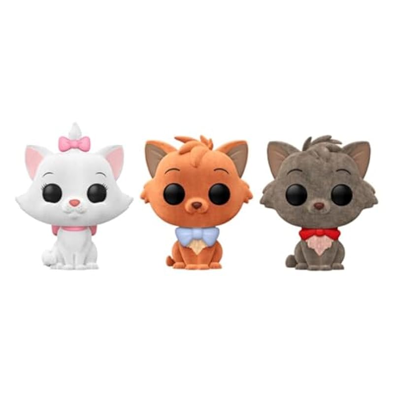 Funko Pop! Disney The Aristocats 3-Pack (Flocked) Special Edition Exclusive Funko Stuffed Animals & Teddy Bears