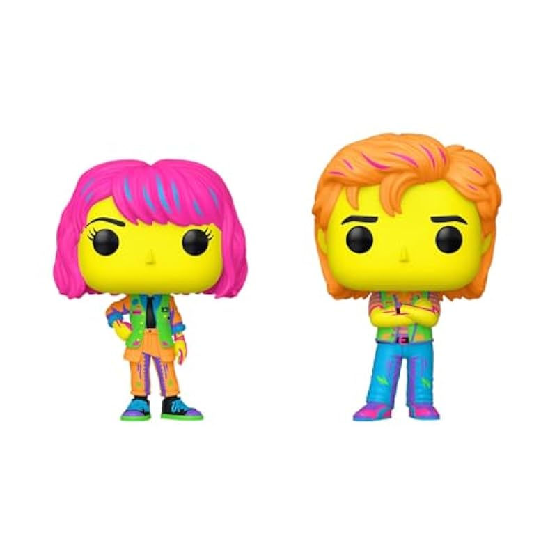 Bobbleheads Funko Funko POP TV: Stranger Things Robin & Steve Black Light Vinyl Figures - 2pk 2024 Target Con Excluisve