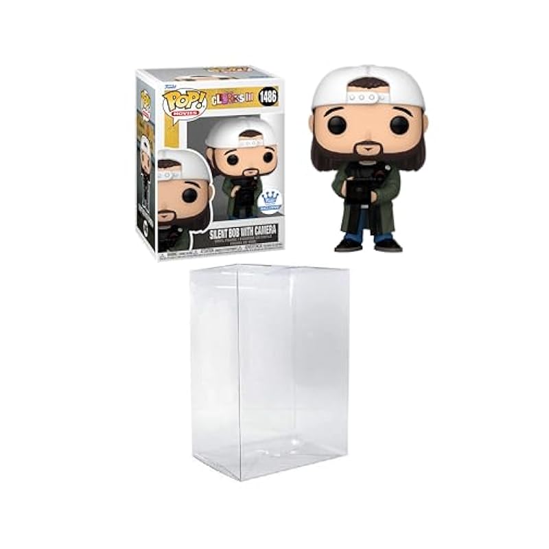 Funko Funko Pop! Movies: Clerks 3 - Silent Bob with Camera Shop Exclusive Bundled with a Byron's Attic Protector Silent Bob Bobbleheads