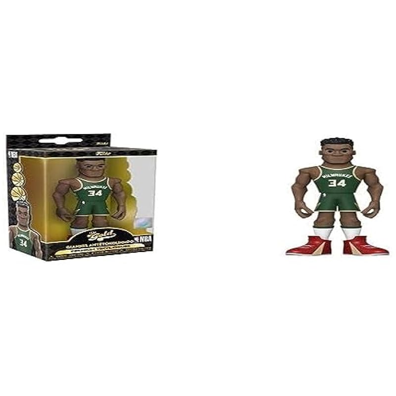 Funko Funko Pop! Gold 5 NBA: Bucks - Giannis 5" with Chase (Styles May Vary) Action Figures & Toy Figurines