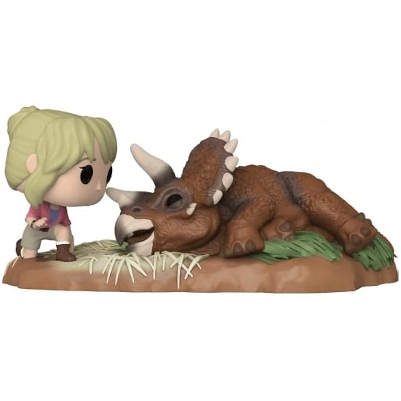 Funko Dr. Sattler Funko Jurassic Park POP! Moment Vinyl Figurine with Triceratops Special Edition 9 cm Statues