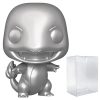POP Charmander (Silver Metallic) Funko Pop! Vinyl Figure (Bundled with Compatible Pop Box Protector Case) Multi 3.75 inches Funko Action Figures