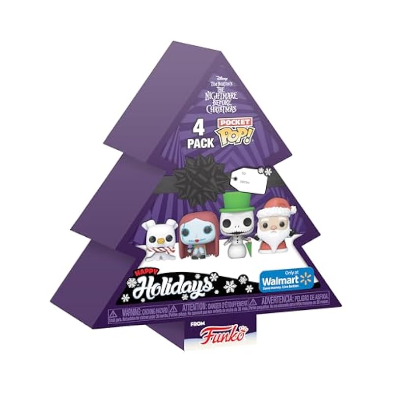 Bobbleheads Funko Funko Pocket Pop!: The Nightmare Before Christmas 4-Pack (Walmart Exclusive)