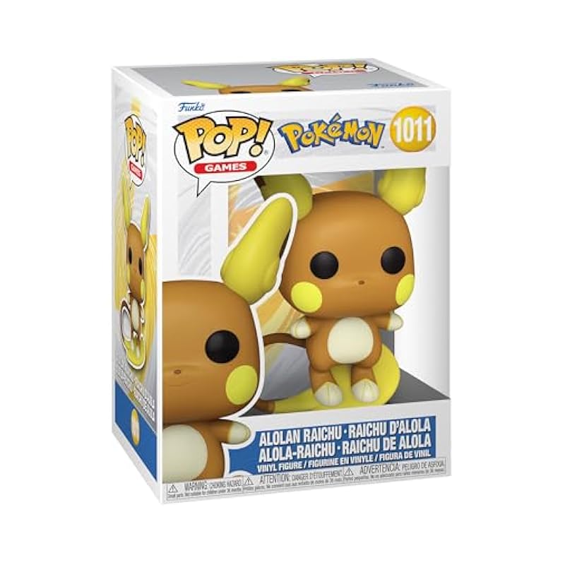 Funko Pop! Games: Pokemon - Raichu Alolan - (Alolan) - Collectible Vinyl Figure - Gift Idea - Official Merchandise - Toys for Children and Adults - Video Games Fans Funko Bobbleheads