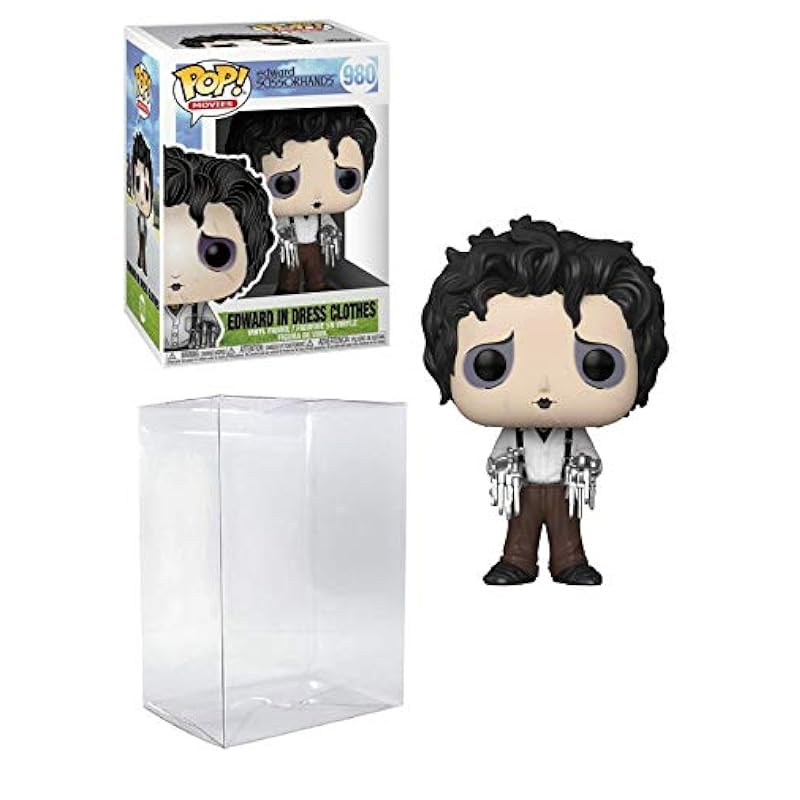 Action Figures Funko Edward Scissorhands in Dress Clothes #980 Pop Movies: Edward Scissorhands Vinyl Figure (Includes Ecotek Pop Box Protector Case)