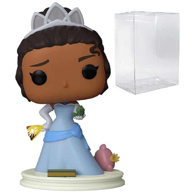 Funko POP Disney Ultimate Princess: Tiana Funko Pop Vinyl Figure (Bundled with Compatible Pop Box Protector Case), Multi, 3.75 inches Action Figures