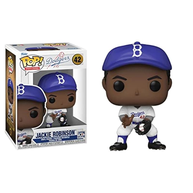 Action Figures Funko POP Baseball: Sports Legends - Jackie Robinson Funko Vinyl Figure (Bundled with Compatible Box Protector Case)
