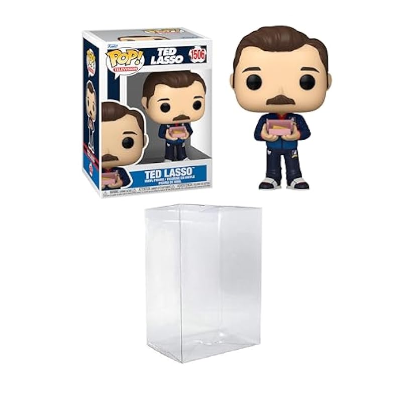 Funko Pop! TV: Ted Lasso - Ted Lasso with Biscuits (Wave 2) Bundled with a Byron's Attic Protector Funko Bobbleheads