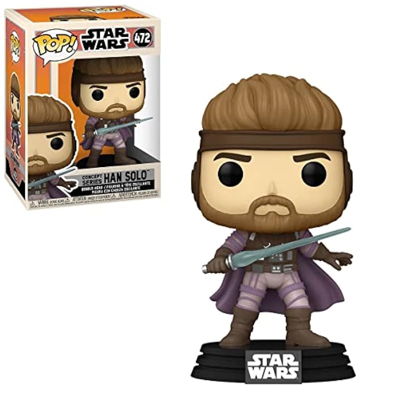 Funko Star Wars: Ralph McQuarrie Concept - Han Solo Pop! Vinyl Figure (Bundled with Compatible Pop Box Protector Case) Funko Bobbleheads