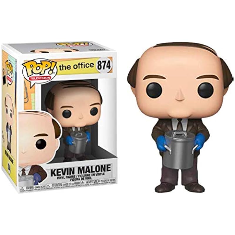 Funko Funko TV: The Office - Kevin Malone with Chili Pop! Vinyl Figure (Bundled with Compatible Pop Box Protector Case), Multied, 3.75 inches Action Figures