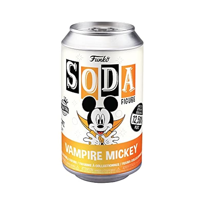 Funko Vinyl Soda, Disney, Mickey, Vamp Mickey, 1/6 Odds for Rare Chase Variant, Mickey Mouse, Collectible Vinyl Figure, Gift Idea, Toys for Kids and Adults Bobbleheads Funko