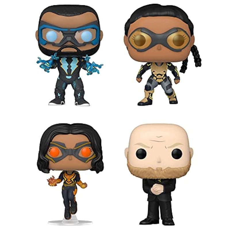 Funko Action Figures Funko POP! DC Black Lightning Collectors Set - Black Lightning, Thunder, Lightning, and Tobias Whale
