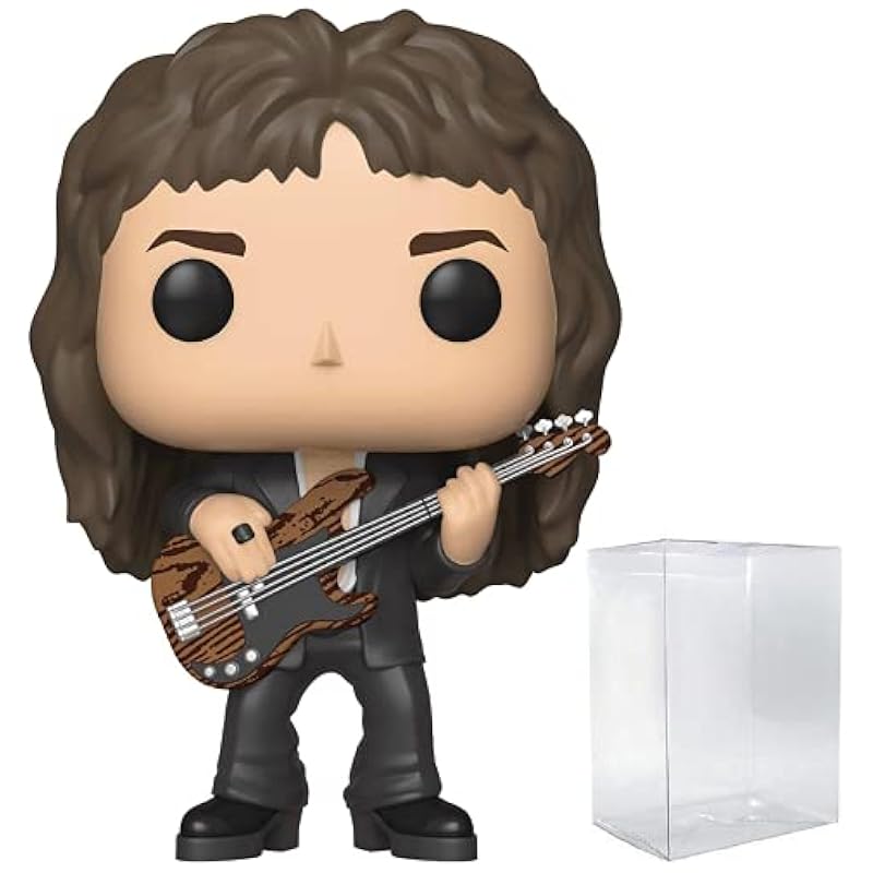 POP Queen - John Deacon Funko Pop Vinyl Figure (Bundled with Compatible Pop Box Protector Case), Multied, 3.75 inches Funko Bobbleheads