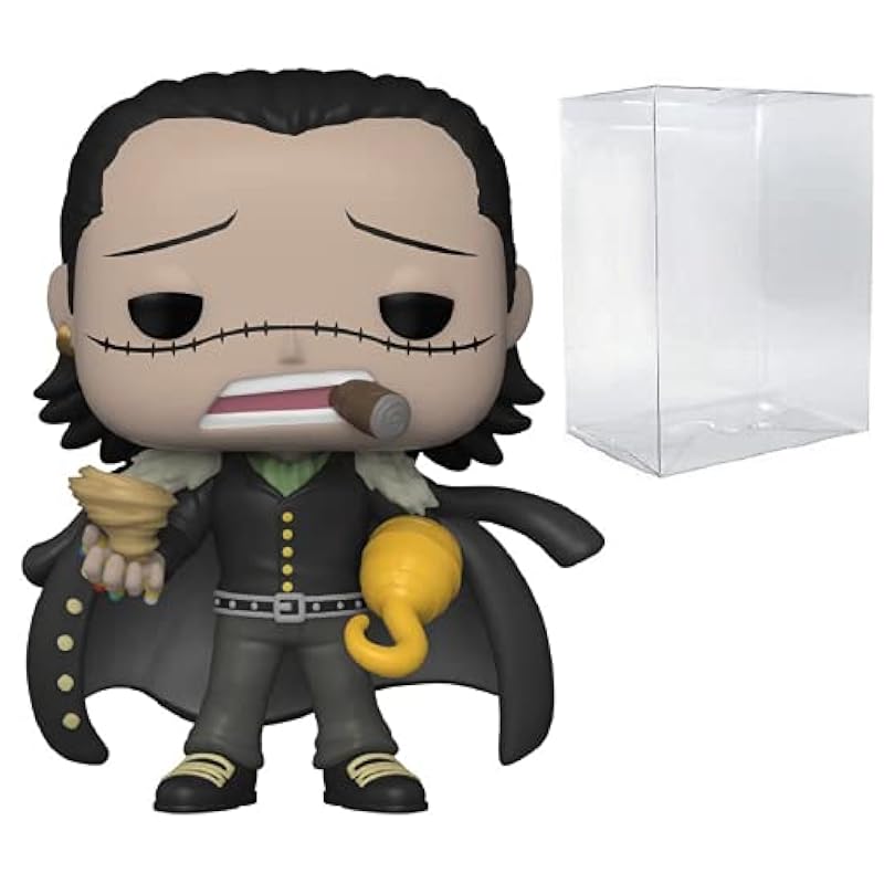 Bobbleheads Funko POP One Piece - Crocodile Funko Pop Vinyl Figure (Bundled with Compatible Pop Box Protector Case), Multi, 3.75 inches