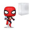 Funko Pop! Marvel: Spider-Man: No Way Home - Spider-Man in Integrated Suit (Bundled with Compatible Pop Box Protector Case) Action Figures