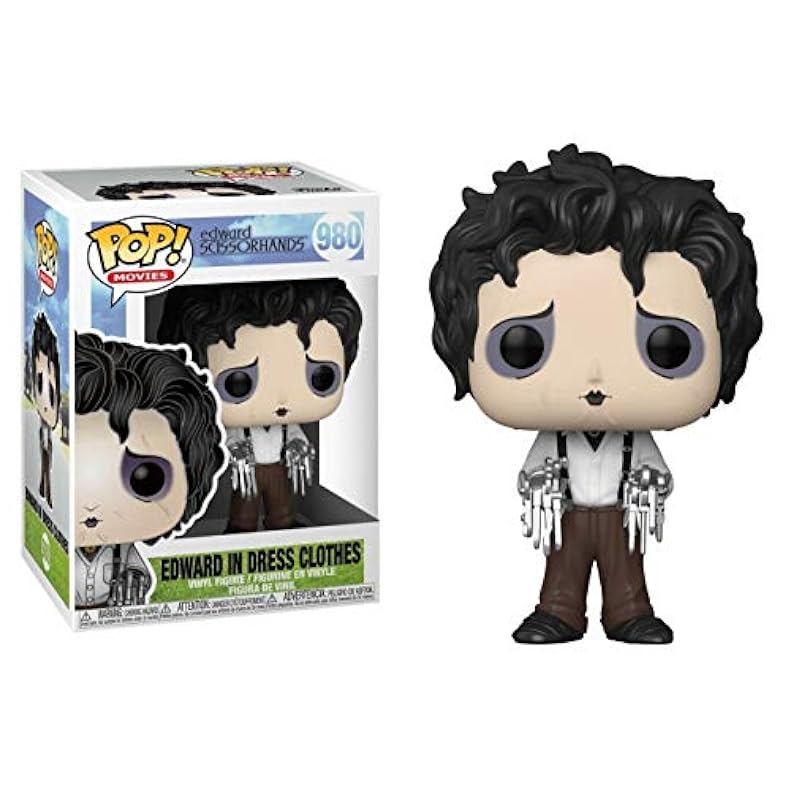 Action Figures Funko Edward Scissorhands in Dress Clothes #980 Pop Movies: Edward Scissorhands Vinyl Figure (Includes Ecotek Pop Box Protector Case)