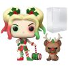 Funko Action Figures Funko POP DC Holiday - Harley Quinn with Hyena Helper Pop! Vinyl Figure (Bundled with Compatible Pop Box Protector Case), Multied, 3.75 inches