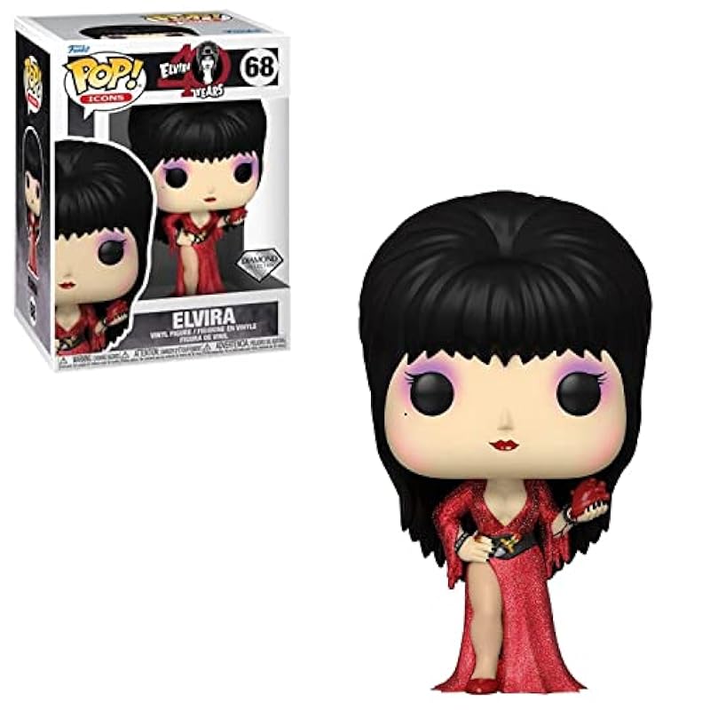 Bobbleheads Funko Funko Elvira 40th Anniversary - Elvira Mistress of The Dark Pop! Vinyl Figure (Bundled with Compatible Pop Box Protector Case)