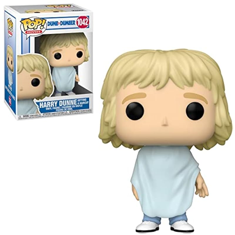Action Figures Funko Dumb & Dumber Harry Dunne Getting Haircut Funko Pop! Vinyl Figure (Bundled with Compatible Pop Box Protector Case),Multi,3.75 inches
