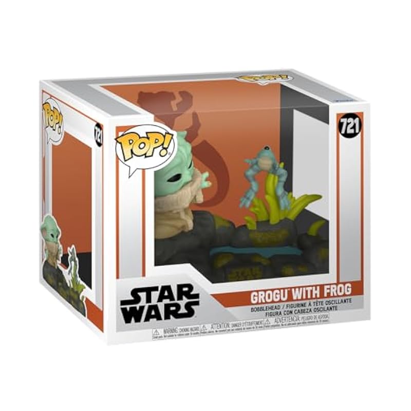 Funko Pop! Deluxe: The Mandalorian - Grogu with Frog​ Funko Bobbleheads