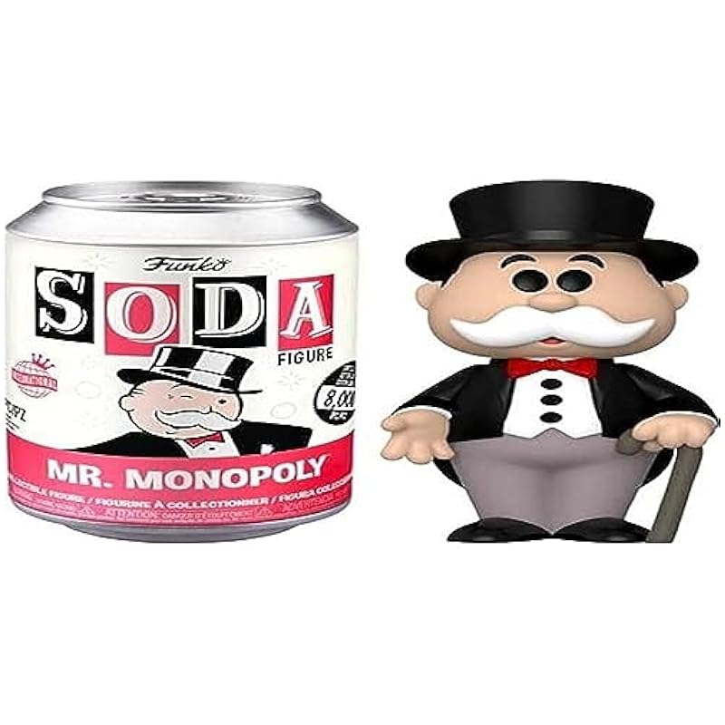 Funko Vinyl SODA: Monopoly - Uncle Pennybags - Mr. Monopoly - Green Chase - (Styles May Vary) - Collectable Vinyl Figure - Gift Idea - Official Merchandise - Toys for Kids & Adults - Games Fans Miniatures Funko