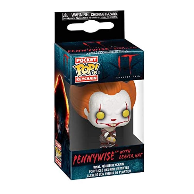 Funko Pop! Keychains: It 2 - Pennywise with Beaver Hat, Multi Funko Action Figures