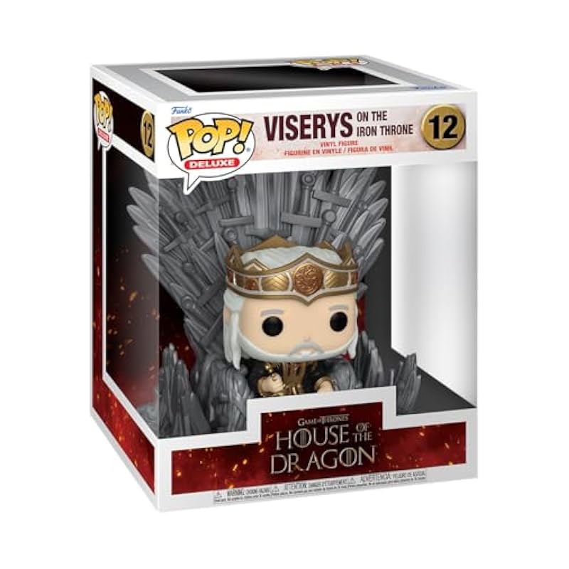 Funko Pop! Deluxe: House of The Dragon - Viserys on The Iron Throne Statues Funko