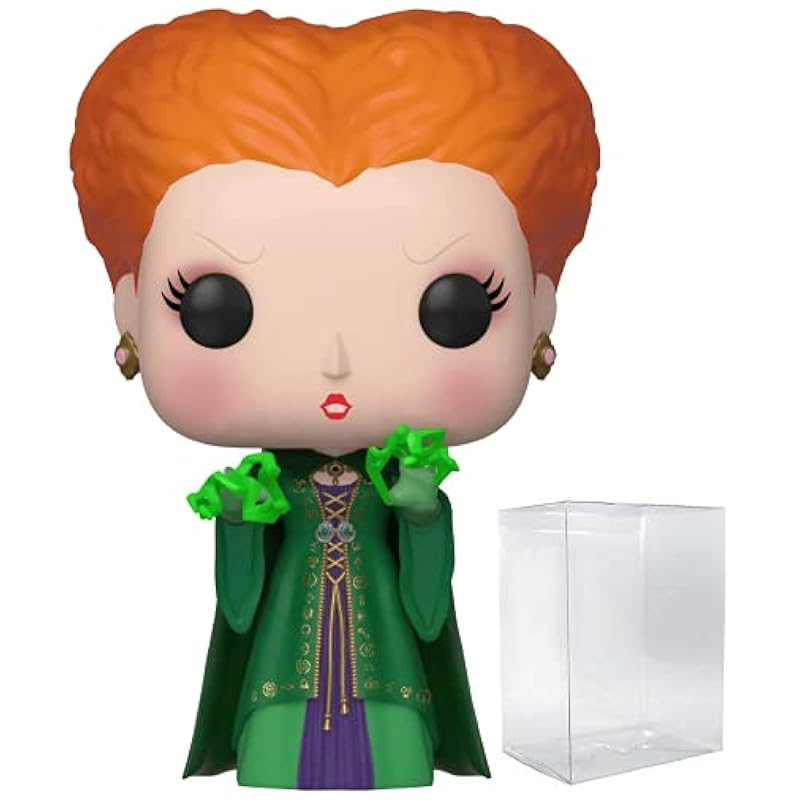 POP Disney: Hocus Pocus - Winifred Sanderson with Magic Spell Funko Pop! Vinyl Figure (Bundled with Compatible Pop Box Protector Case) Multi 3.75 inches Funko Bobbleheads
