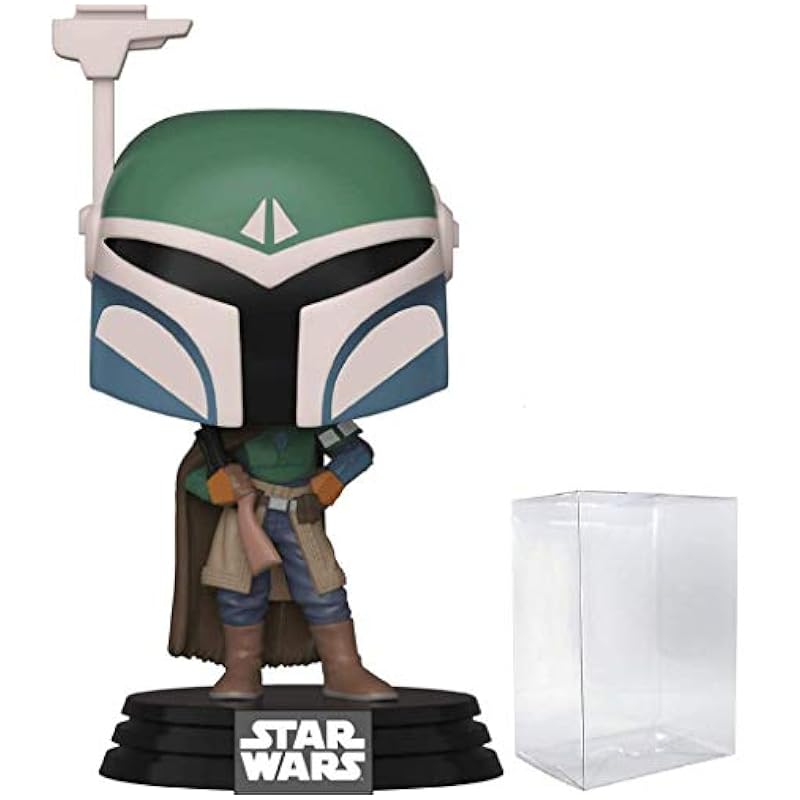 POP Star Wars: The Mandalorian - Covert Mandalorian Funko Pop Vinyl Figure (Bundled with Compatible Pop Box Protector Case), Multied, 3.75 inches Funko Bobbleheads