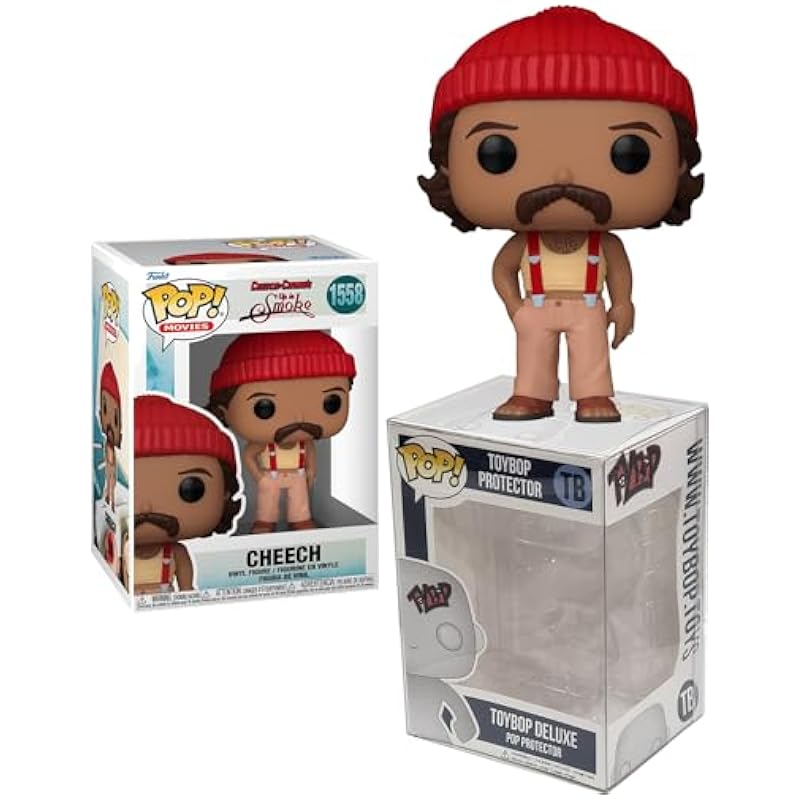Bobbleheads Funko Funko Pop Cheech & Chong Up in Smoke + Protector: Pop! Movies Vinyl Figure (Gift Set Bundled with ToyBop Brand Box Protector Collector Case) (Cheech)