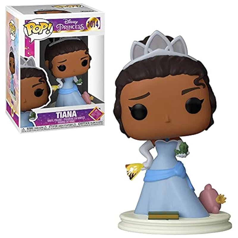 Funko POP Disney Ultimate Princess: Tiana Funko Pop Vinyl Figure (Bundled with Compatible Pop Box Protector Case), Multi, 3.75 inches Action Figures
