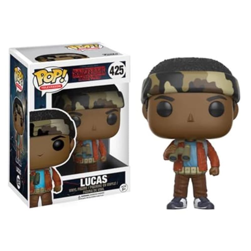 Funko Funko POP Television Stranger Things Lucas Toy Figure,Multi, Standard - Statues