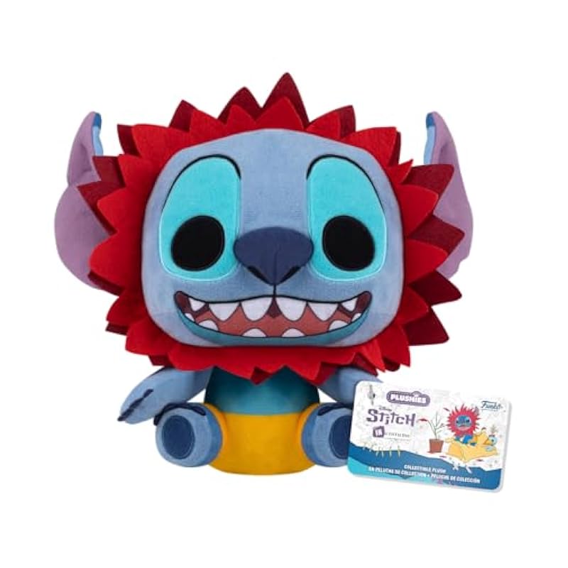 Funko Pop! Plush: Disney Stitch in Costume - The Lion King, Stitch as Simba 7" Stuffed Animals & Teddy Bears Funko