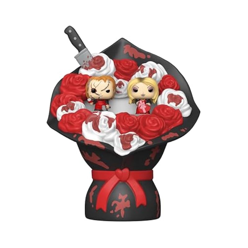 Funko Pop! Bitty Bouquet: Valentines - Chucky and Tiffany Statues Funko