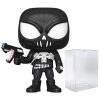 Funko Marvel: Venom - Venomized Punisher Funko Pop! Vinyl Figure (Bundled with Compatible Pop Box Protector Case), Multied, 3.75 inches Action Figures