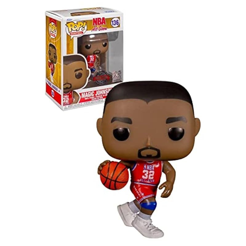 POP! NBA All Stars Magic Johnson 136 Target CON 2022 Limited Edition Exclusive with POP Protector Funko Action Figures & Toy Figurines