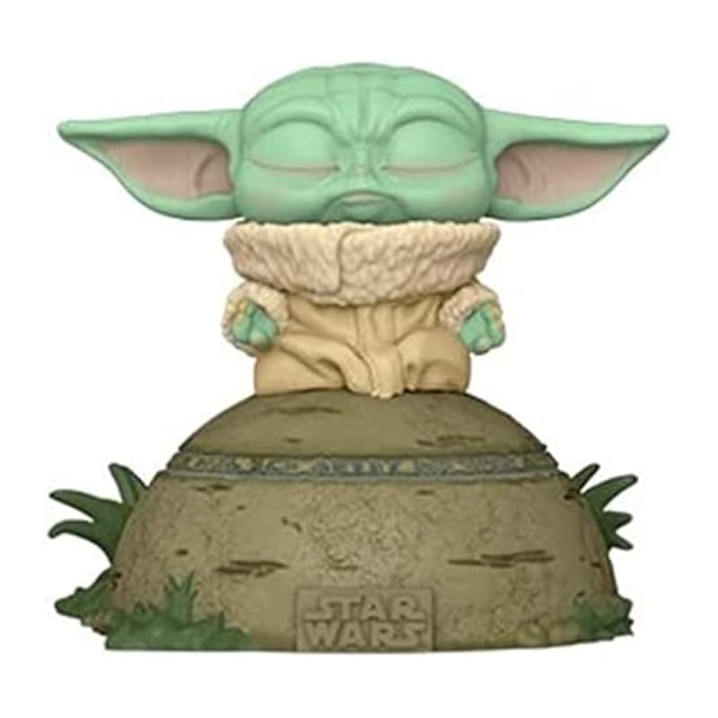 Funko Pop! Deluxe: Mandalorian - The Child (Grogu) Using The Force (Lights and Sounds) Collectible Vinyl Bobblehead Standard Funko Bobbleheads