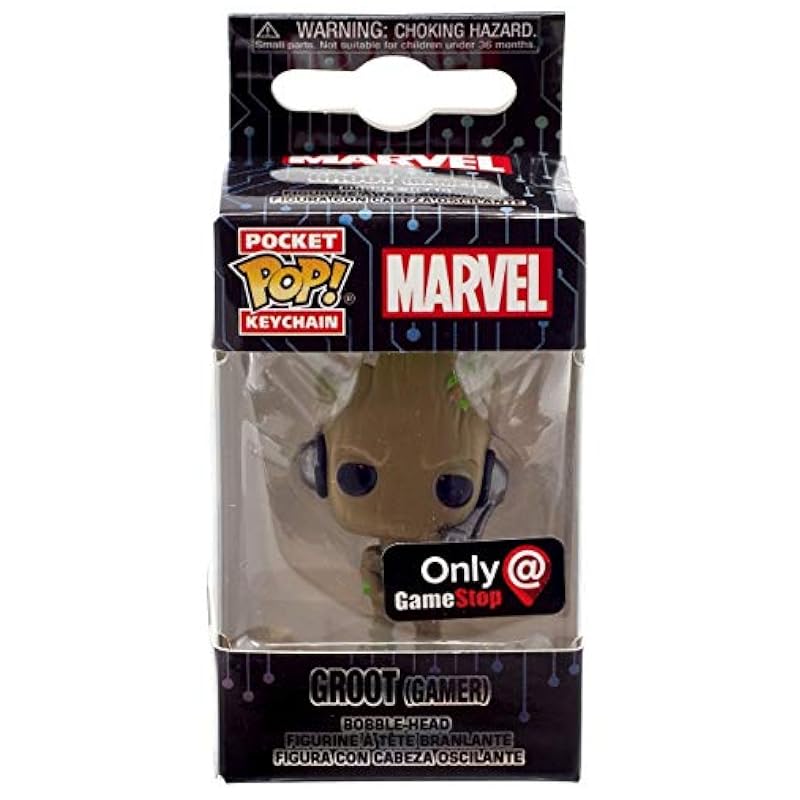 ‎unisex-ad Bobbleheads Funko Funko Pocket Pop! Keychain: Marvel - Groot (Gamer) Exclusive