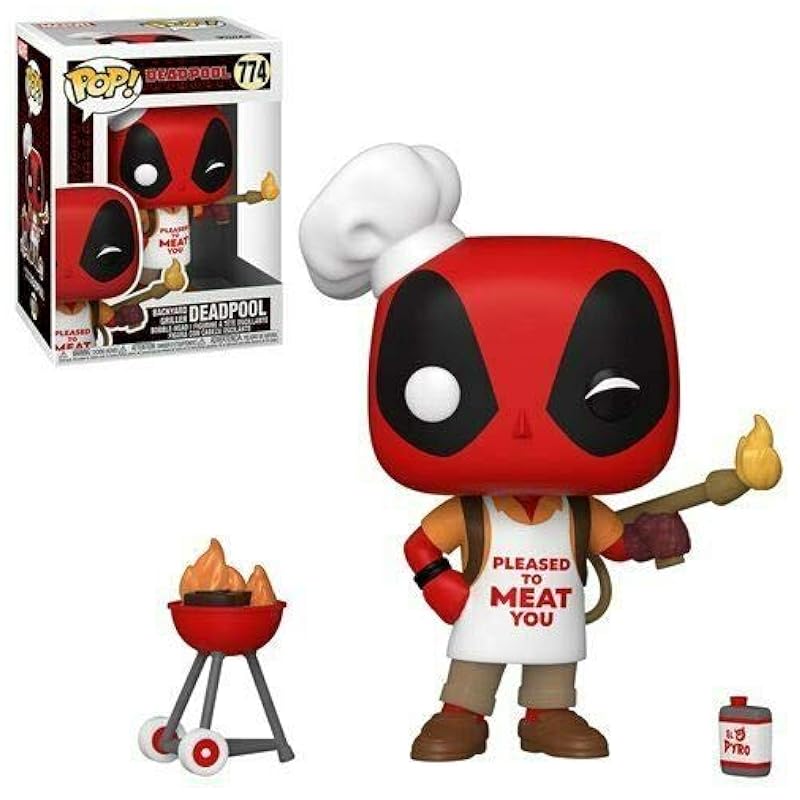 Action Figures Funko Backyard Griller Deadpool Pop #774 Pop Marvel Deadpool Vinyl Figure (Bundled with EcoTek Protector to Protect Display Box)