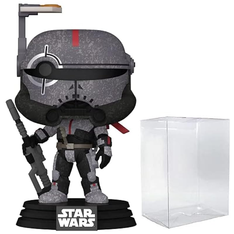 Bobbleheads Funko POP Star Wars: Bad Batch - Crosshair Funko ! Vinyl Figure (Bundled with Compatible Box Protector Case), 3.75 inches, Multied