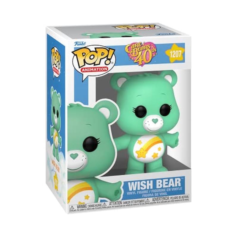 Bobbleheads Funko Funko Pop! Animation: Care Bears 40th Anniversary - Wish Bear with Flocked Chase (Styles May Vary)