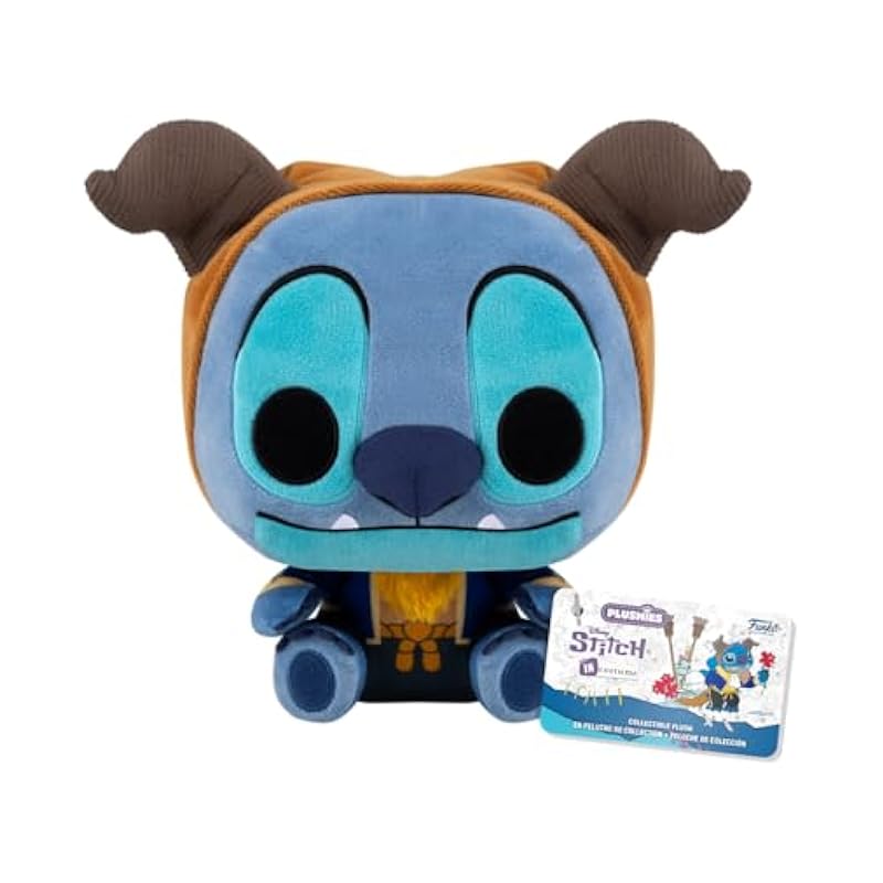 Funko Stuffed Animals & Teddy Bears Funko Pop! Plush: Disney Stitch in Costume - Beauty and The Beast, Stitch as Beast 7"