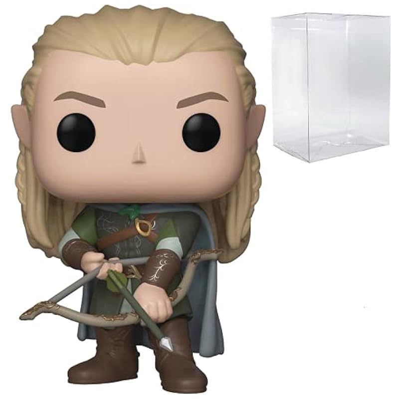 Lord of The Rings - Legolas Funko Pop! Vinyl Figure (Bundled with Compatible Pop Box Protector Case), The Lord of The Rings - Legolas, Multied, 3.75 inches Funko Action Figures