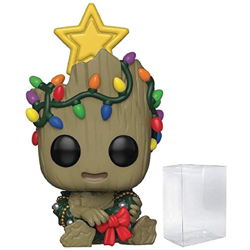 Action Figures Funko POP Marvel: Holiday - Toddler Groot with Wreath Funko Vinyl Figure (Bundled with Compatible Box Protector Case)