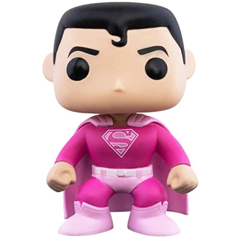 Bobbleheads Funko Funko Pop! DC Heroes: Breast Cancer Awareness – Superman Bundle with 1 PopShield Pop Box Protector