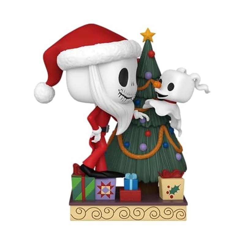 Funko Pop! Deluxe: The Nightmare Before Christmas 30th Anniversary - Jack Skellington and Zero with Tree Funko Bobbleheads