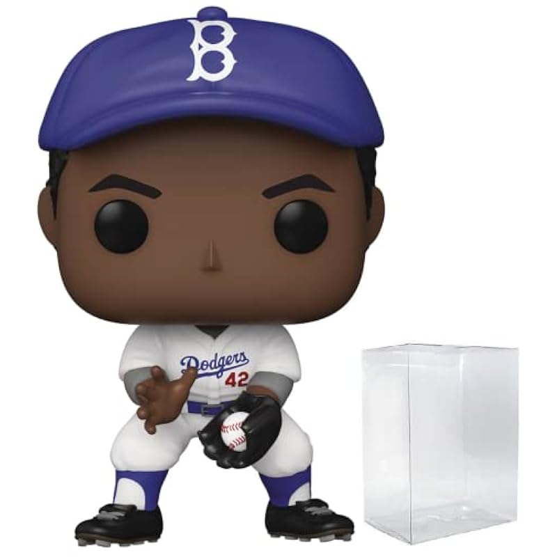Action Figures Funko POP Baseball: Sports Legends - Jackie Robinson Funko Vinyl Figure (Bundled with Compatible Box Protector Case)