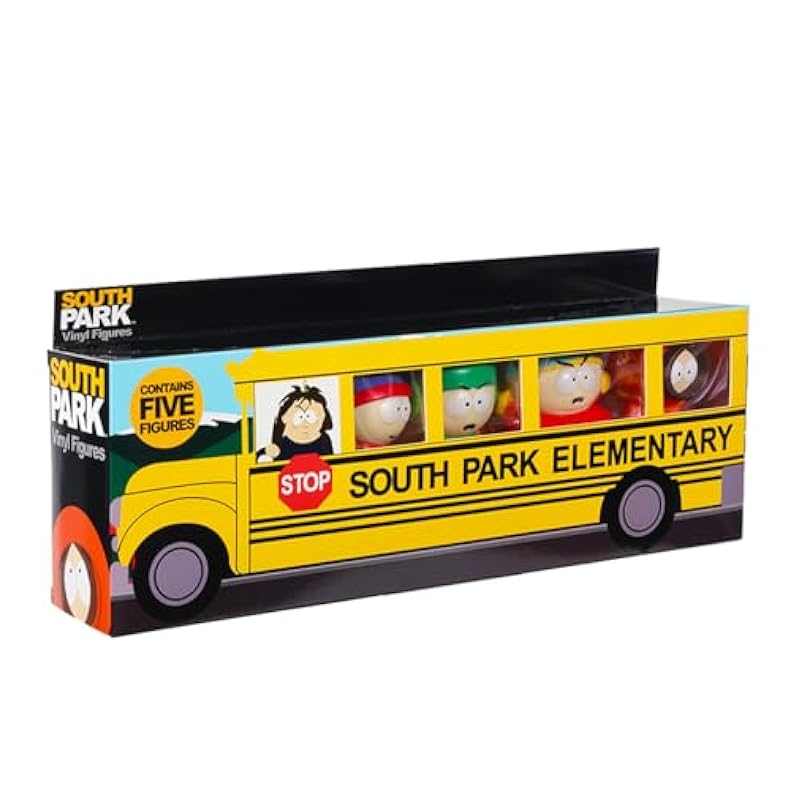 South Park Mini Figures 5 Pack - Bundle with 5 South Park Cupcake Topper Figurines Including Cartman, Stan, Kenny, and More Plus Bookmark | South Park Party Supplies Set Multi-Item Party Favor Packs Funko