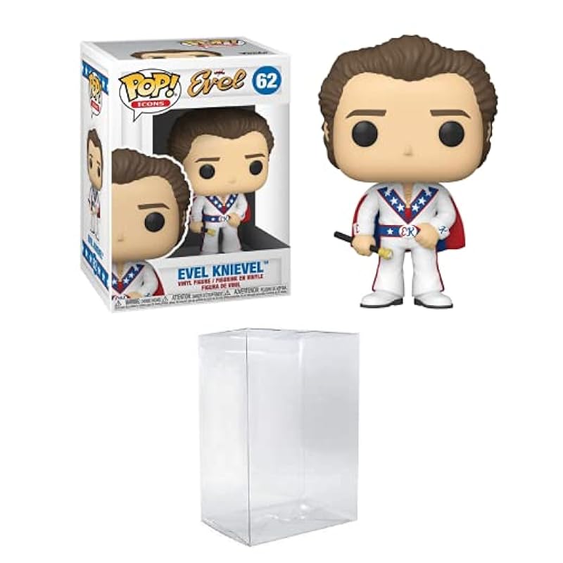 Bobbleheads Funko Funko Pop! Icons: Evel with Cape Bundled with an EcoTEK Pop Protector